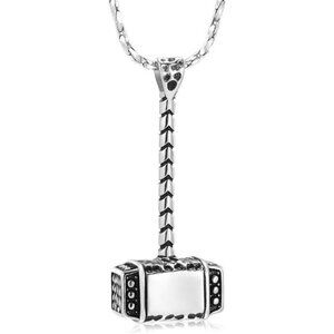 Hammer Shape Cremation Urn Necklace  Stainless Steel Laborer Memorial Ashes